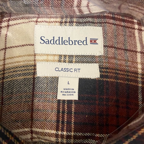 Saddlebred Mens Dress Classic Fit Shirt (L) - Picture 2 of 4